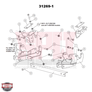 31269-1 Western UltraMount Truck Mount Kit Ford 2008-2016