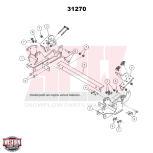 31270 Western UltraMount Truck Mount Kit Ford 2017  & Up - is now P/N 31271-1