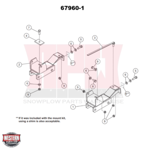 67960-1 Western UltraMount Truck Mount Kit Chevy-GMC #3519 1999-2007
