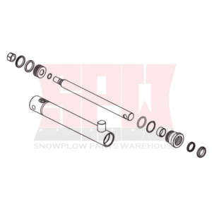 77481/84435 WESTERN ULTRA MOUNT UTV IMPACT V-PLOW (1-1/2 X 8) DA WING CYLINDER