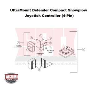 UltraMount Defender Compact Plow Controller - Joystick (4-Pin White Plug)