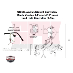 UltraMount MidWeight (Non Fleet Flex) Plow Controller - Hand Held (6-Pin)