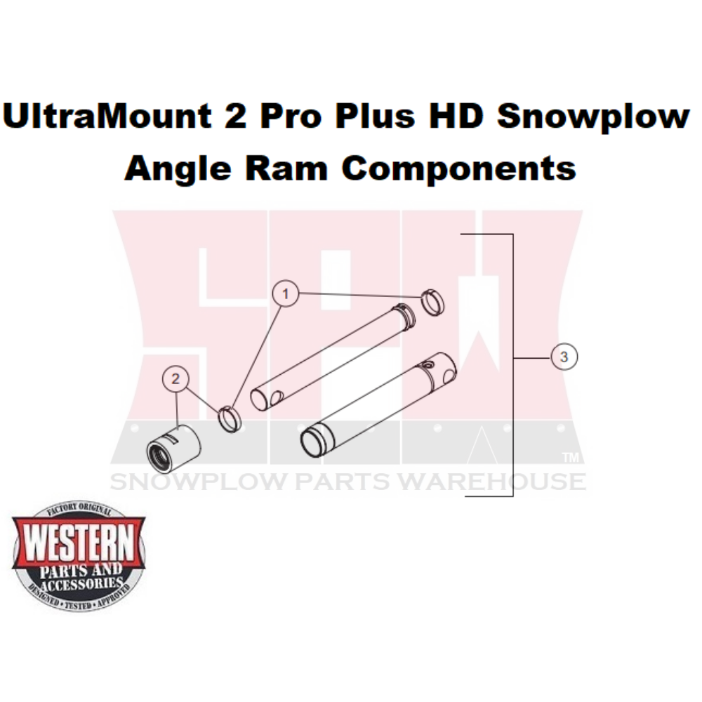 UltraMount 2 Pro Plus HD Angle Ram Assembly Snowplow Parts Warehouse