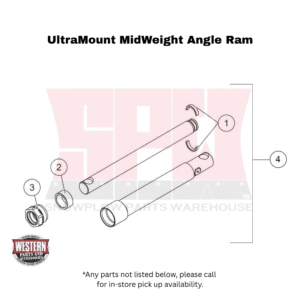 UltraMount MidWeight (Non Fleet Flex) Plow Angle Ram Components