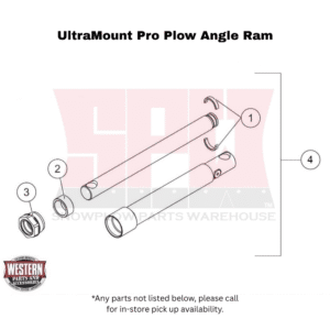 UltraMount Pro Plow Angle Ram Components