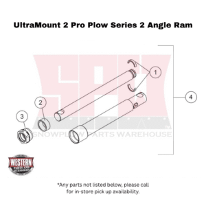 UltraMount 2 Pro Plow Series 2 Angle Ram Components