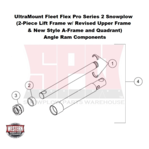 UltraMount Fleet Flex Pro Plow Series 2 Angle Ram Components