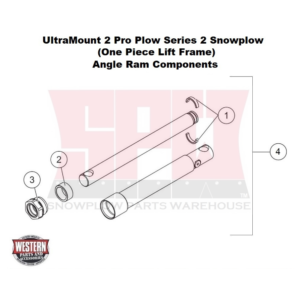 UltraMount 2 Pro Plow Series 2 Angle Ram Components