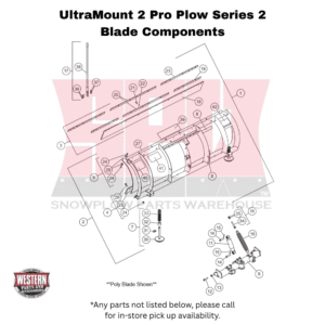 UltraMount 2 Pro Plow Series 2 Blade Components (Poly & Steel)