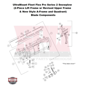 UltraMount Fleet Flex Pro Plow Series 2 Blade Components (Poly & Steel)