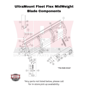 UltraMount Fleet Flex MidWeight Plow Blade Components