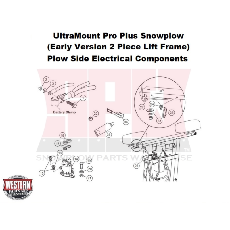 UltraMount Pro Plus Electrical Components Plow Side Snowplow Parts