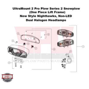 UltraMount 2 Pro Plow Series 2 Headlamps, New Style Nighthawks, Non-LED