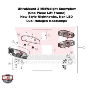 UltraMount 2 MidWeight Plow Headlamps, New Style Nighthawks, Non-LED