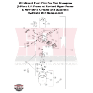 UltraMount Fleet Flex Pro Plus Plow Hydraulic Unit Components