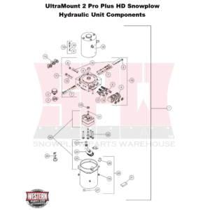 UltraMount 2 Pro Plus HD Plow Hydraulic Components