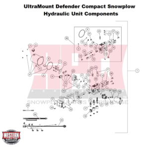 UltraMount Defender Compact Plow Hydraulic Unit Components