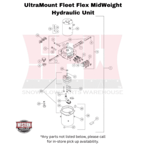 UltraMount Fleet Flex MidWeight Plow Hydraulic Unit Components