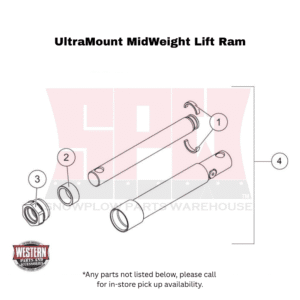 UltraMount MidWeight (Non Fleet Flex) Plow Lift Ram Components