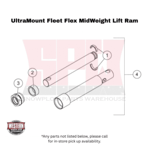UltraMount Fleet Flex MidWeight Plow Lift Ram Components