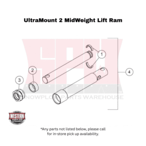 UltraMount 2 MidWeight Plow Lift Ram Components