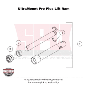 UltraMount Pro Plus (Non Fleet Flex) Plow Lift Ram Components