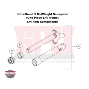 UltraMount 2 MidWeight Plow Lift Ram Components