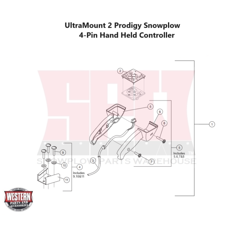 UltraMount Prodigy Controller, Hand Held (4Pin) Snowplow Parts Warehouse