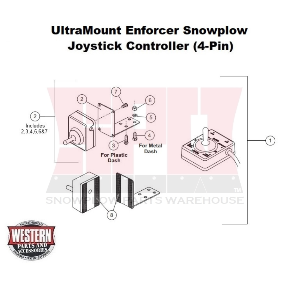 UltraMount 2 Enforcer Controller, Joystick (4Pin) Snowplow Parts