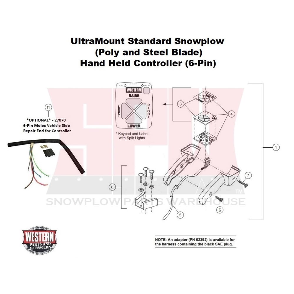 UltraMount Standard Controller Hand Held (6Pin) Snowplow Parts