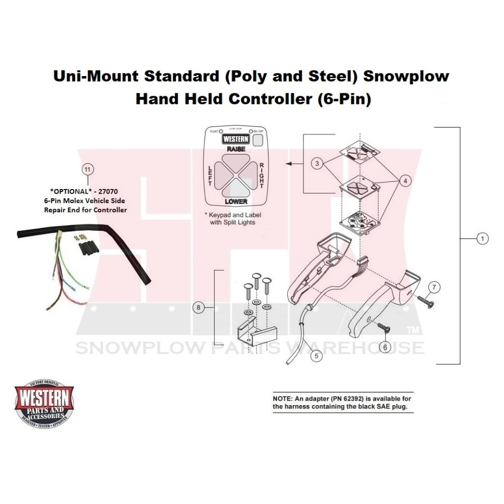 UniMount Standard Controller Hand Held (6Pin) Snowplow Parts
