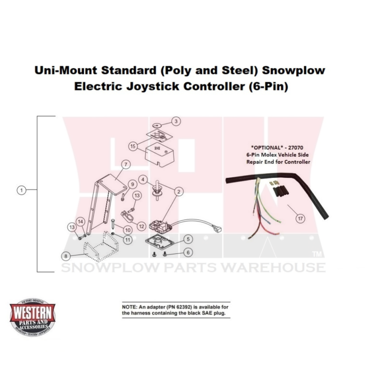 UniMount Standard Controller Joystick (6Pin) Snowplow Parts Warehouse