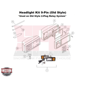 Uni-Mount Standard Plow Headlight Kit 9-Pin (Old Style)