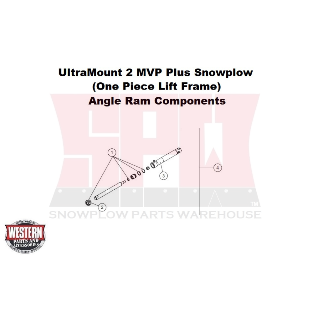 UltraMount 2 MVP Plus Angle Ram Assembly Snowplow Parts Warehouse