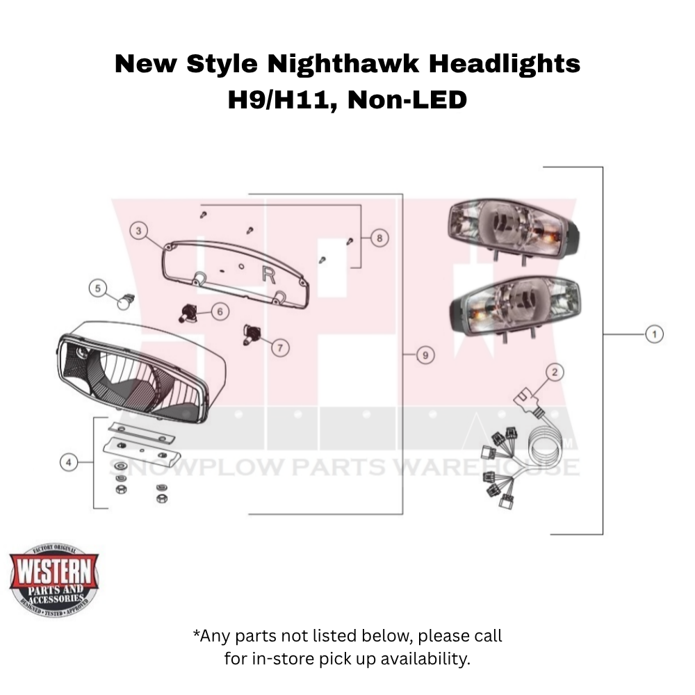 UltraMount 2 MVP 3 10’ 6” Headlamps, New Style Nighthawks, Non-LED