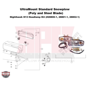 UltraMount Standard Plow Headlamps, Old Style Nighthawks, Non-LED
