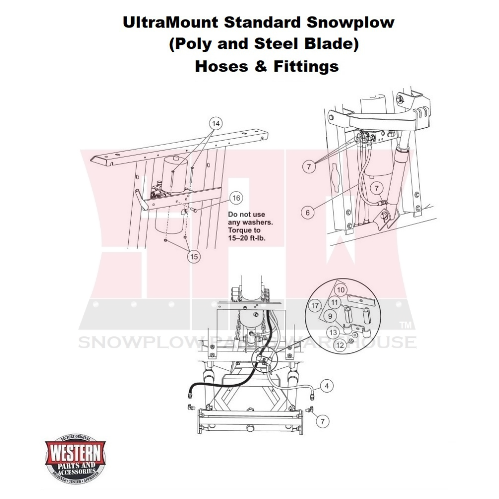 UltraMount Standard Hoses & Fittings Snowplow Parts Warehouse