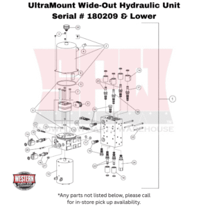 UltraMount Wide-Out Serial # 180209 & Lower Hydraulic Unit Components
