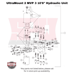 UltraMount 2 MVP 3 10’ 6” Hydraulic Unit Components