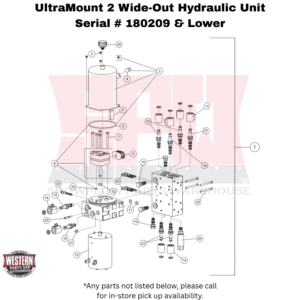 UltraMount 2 Wide-Out Serial # 180209 & Lower Hydraulic Unit Components