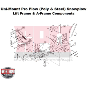 Uni-Mount Pro Plow Lift Frame & A-Frame Components (Poly & Steel Blade)