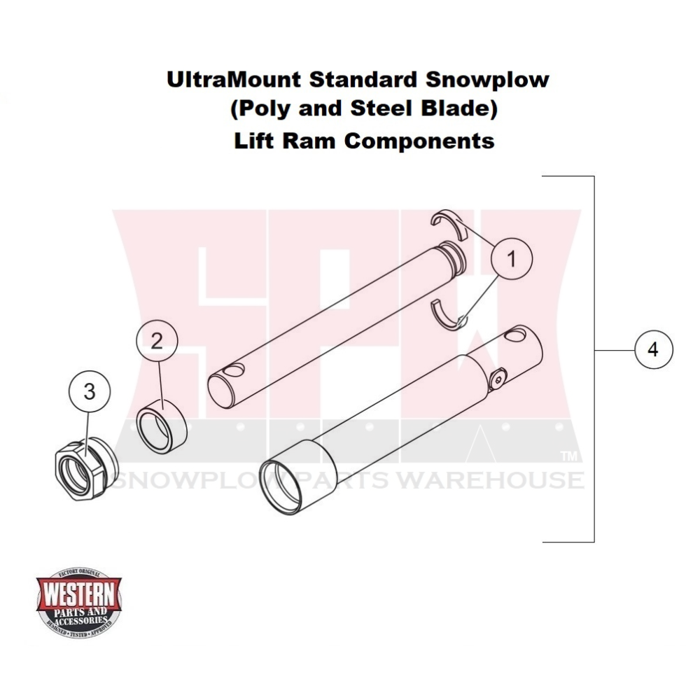 UltraMount Standard Lift Ram Components Snowplow Parts Warehouse