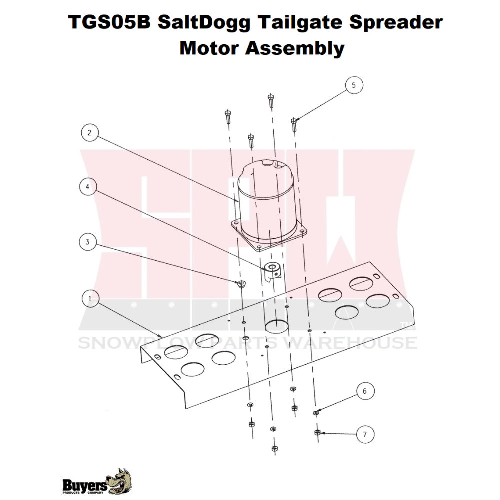 TGS05B Motor Assembly Snowplow Parts Warehouse