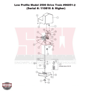 Western Low Profile 2500 Drive Components 96051-2 (Serial # 110816 & Higher)