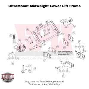UltraMount MidWeight (Non Fleet Flex) Plow Lower Lift Frame