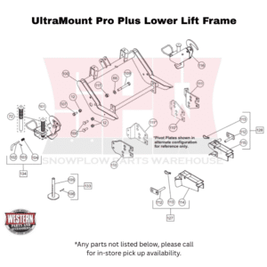 UltraMount Pro Plus (Non Fleet Flex) Plow Lower Lift Frame Components