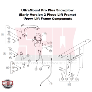 UltraMount Pro Plus (Non Fleet Flex) Plow Upper Lift Frame Components