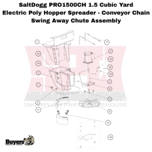 SaltDogg PRO1500CH Swing Away Chute Assembly